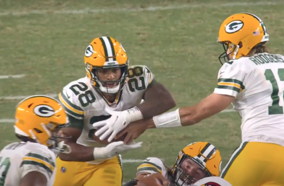 Lions point to A.J. Dillon-Aaron Jones duo for fueling Green Bay's